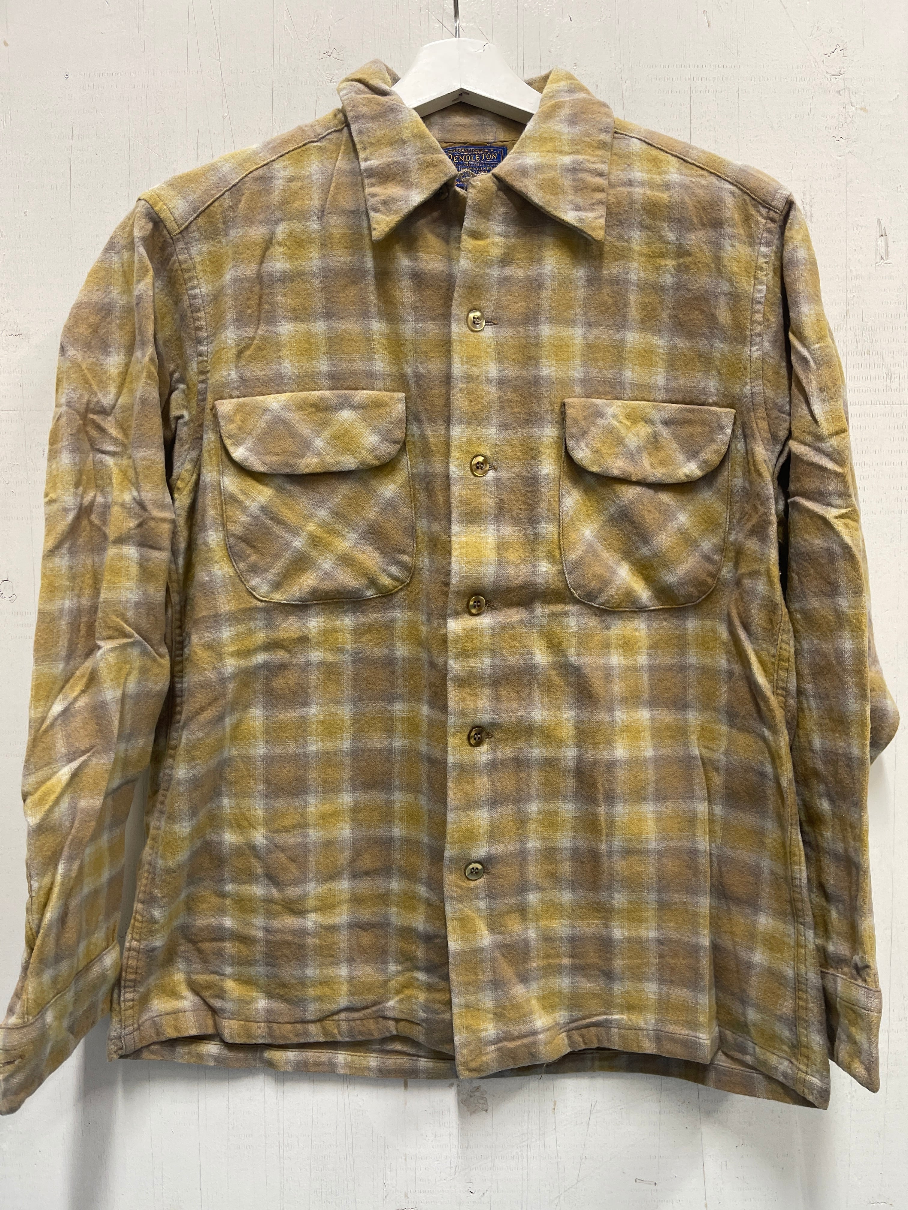 1666 70s L PENDLETON BOARD WOOL SHIRTS ペンドルトン 開襟 ウール