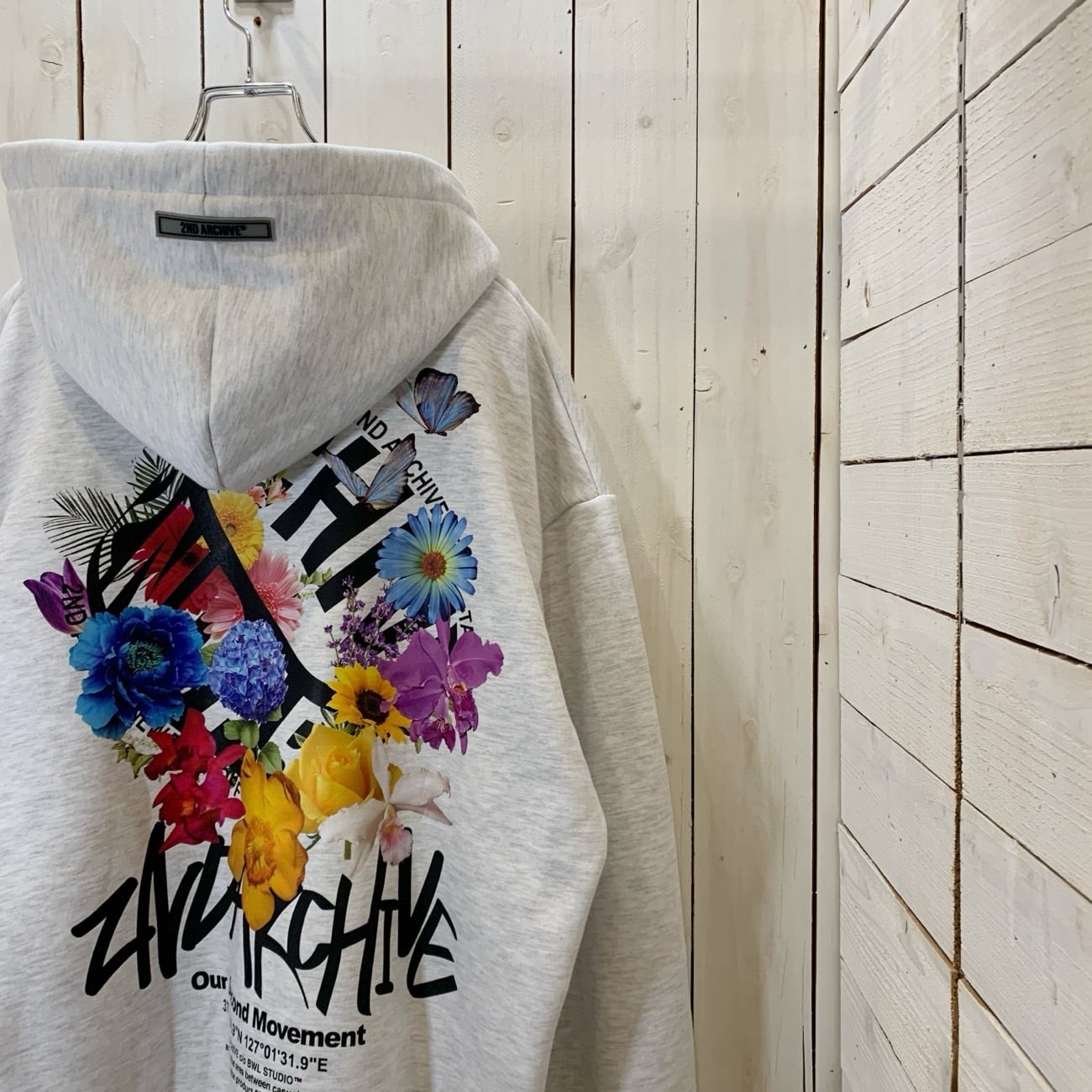 VT-00862-1】FLOWER CIRCLE BACK PRINT HOODIE / 2ND ARCHIVE