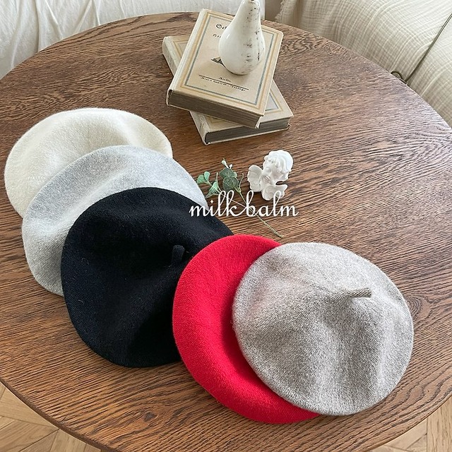 【取寄】milk balm｜wool beret｜ウールベレー帽｜FREE｜kids｜26 autumn