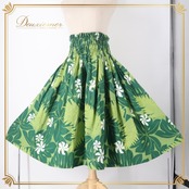 フラダンス 衣装 パウスカート グリーン系 モンステラ柄 ティアレ柄 ハワイアンプリント アロハ レッスン 練習 フラ ダンス ホワイト系 緑 黄緑 白 華やか 鮮やか かわいい おしゃれ シングル スカート 大人っぽい フラダンス衣装 ハワイ アロハスカート 華やか グリーン 大人かわいい アロハ柄 フラレッスン