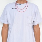 Mandi/マンディ Small A. Beads Necklace(50cm)(Red)