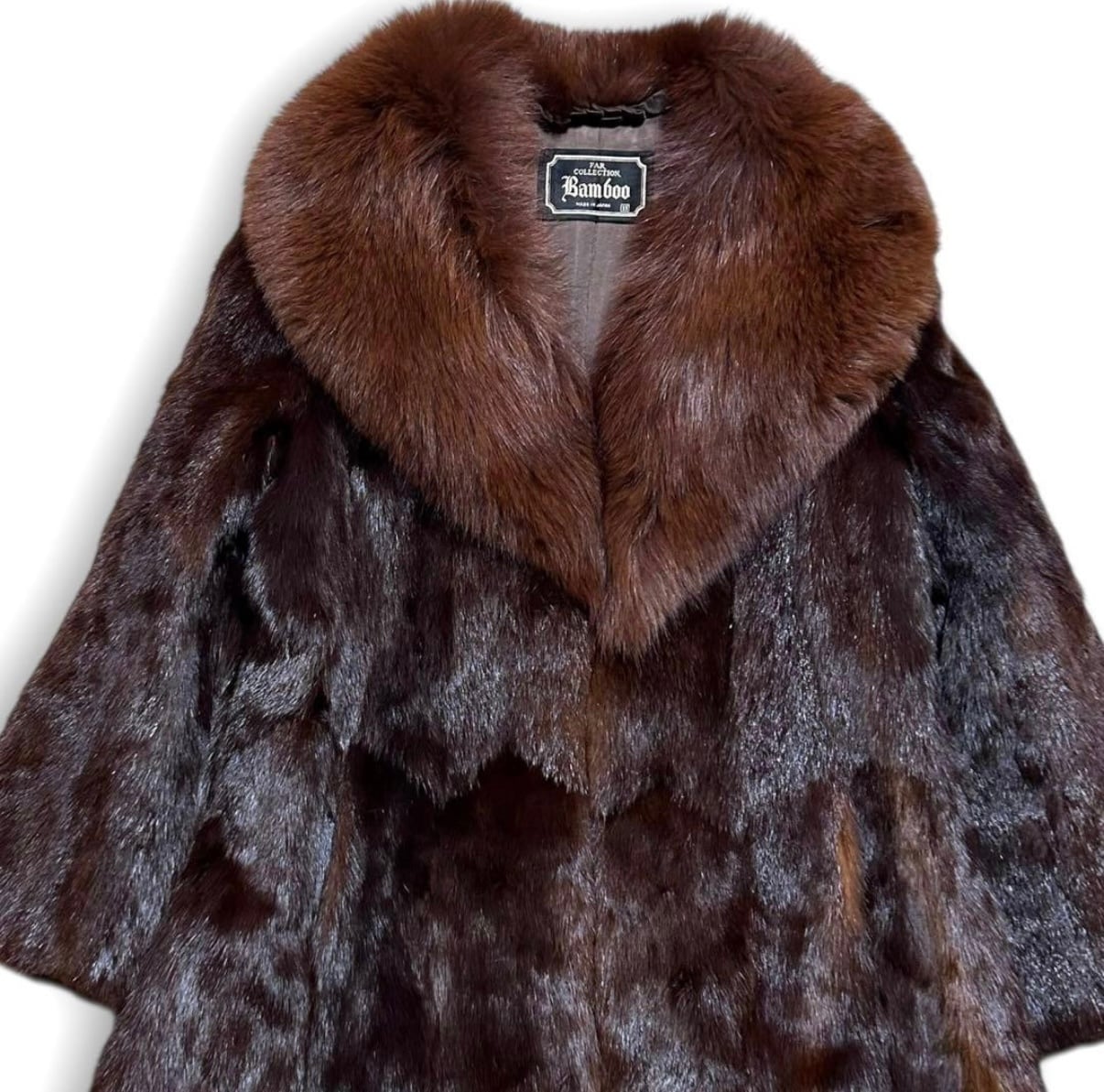 高級 定価25万 90年代 毛皮 フォックス ミンク リアルファー ロング