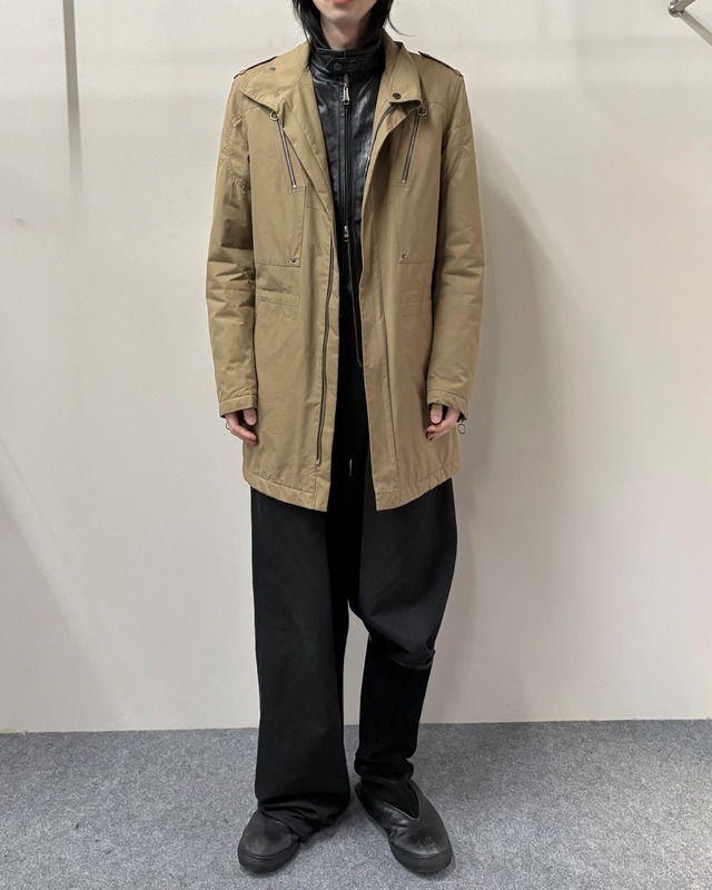 【KRIS VAN ASSCHE】fly-front stand color jacket