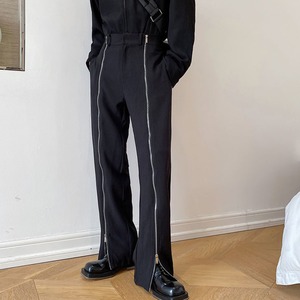 Center Open Straight Long Casual Pants【L0259】