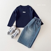 韓国子供服 / 26Autumn / 〖取寄〗DAILYBEBE / のりモチーフTシャツ / キッズ服 / ジュニア服 / 秋服 *XS~JL*