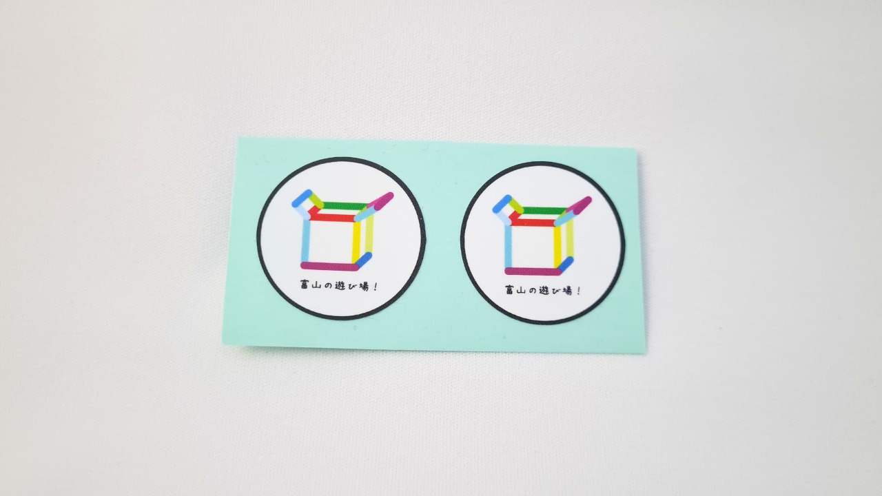 富山の遊び場！スマホ用オリジナルステッカー 2枚入り