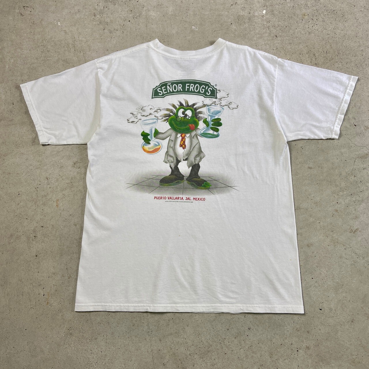 Senor Frog カエル 企業ロゴ アドバタイジング プリントTシャツ メンズ 