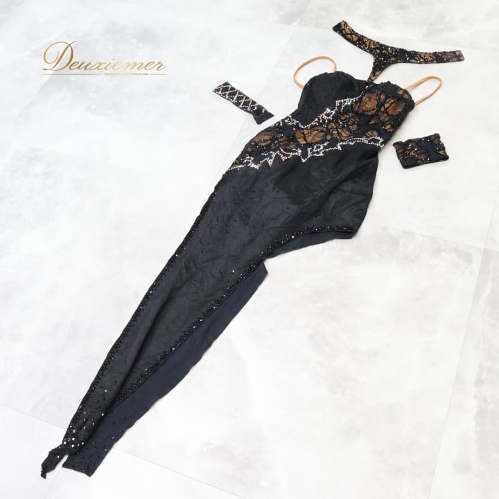 社交ダンス 衣装 ラテン ドレス ワンピース ラテンドレス レース デモ