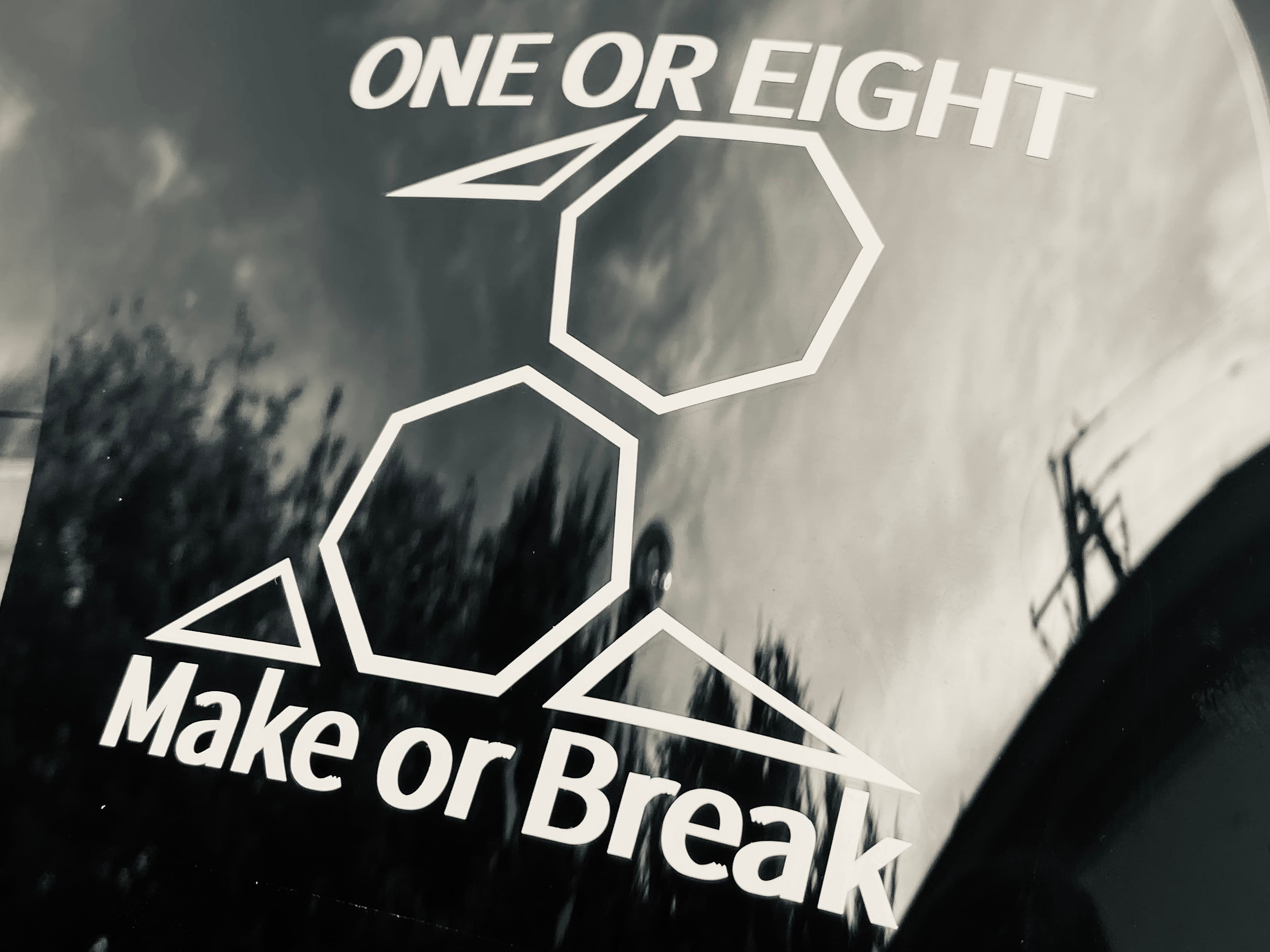 1or8カッティングステッカー ホワイト | one_or_eight