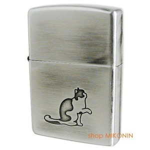 ZIPPO キャットポー SV 銀イブシ 猫 肉球 両面デザイン ジッポー ライター 80042