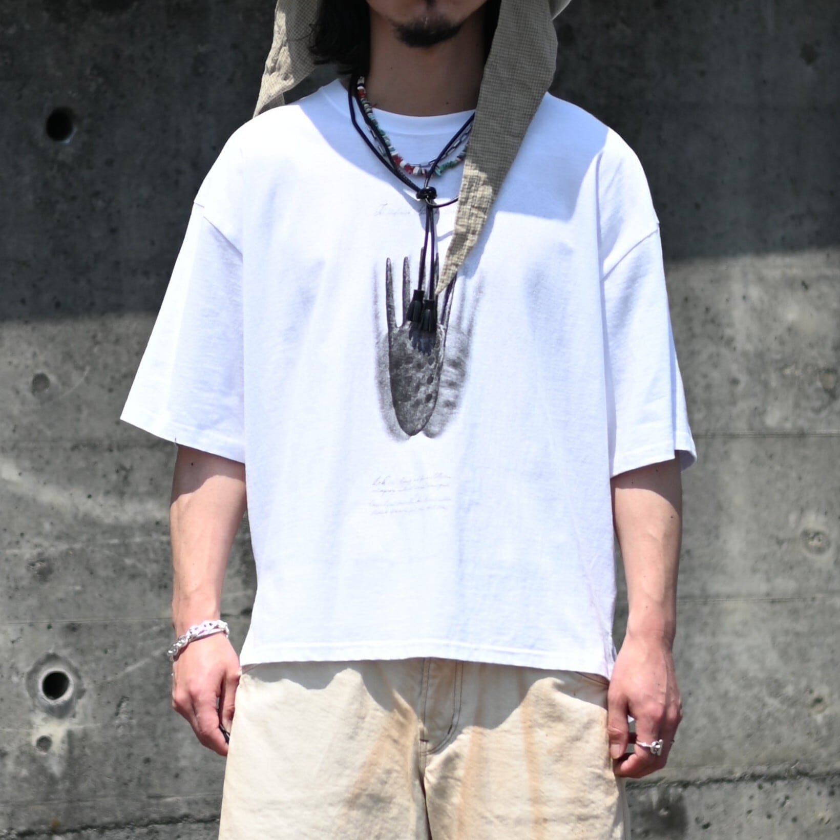 INTERIM / EXTRA FINE MERINO WOOL JERSEY HENRY OVER S/S TEE | GANKO