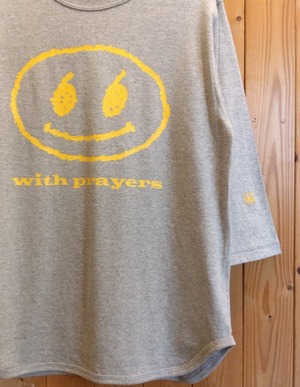 『with prayers』七分袖Ｔシャツ（66刺繍）