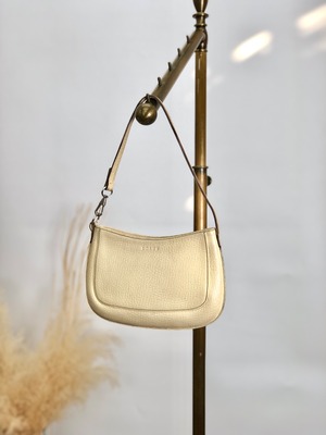 LOEWE ロエベ ハンドバッグ アイボリー ロゴ レザー ミニバッグ 