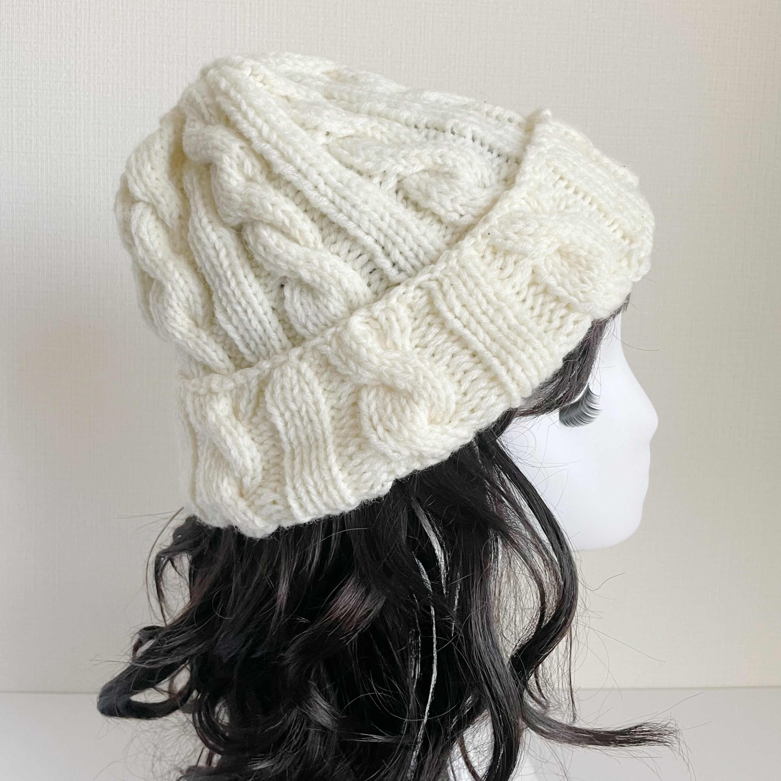 手編み ニット帽 ワッチキャップ - cable bold - | てしごと屋さん