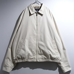 "LONDON FOG" Ivory Check Lined Design Swing Top Blouson