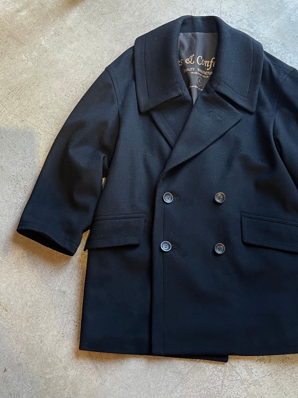 Beaver State Robe Robes&confections Super 100’s Wool Beaver Pea Coat | mambo ladys