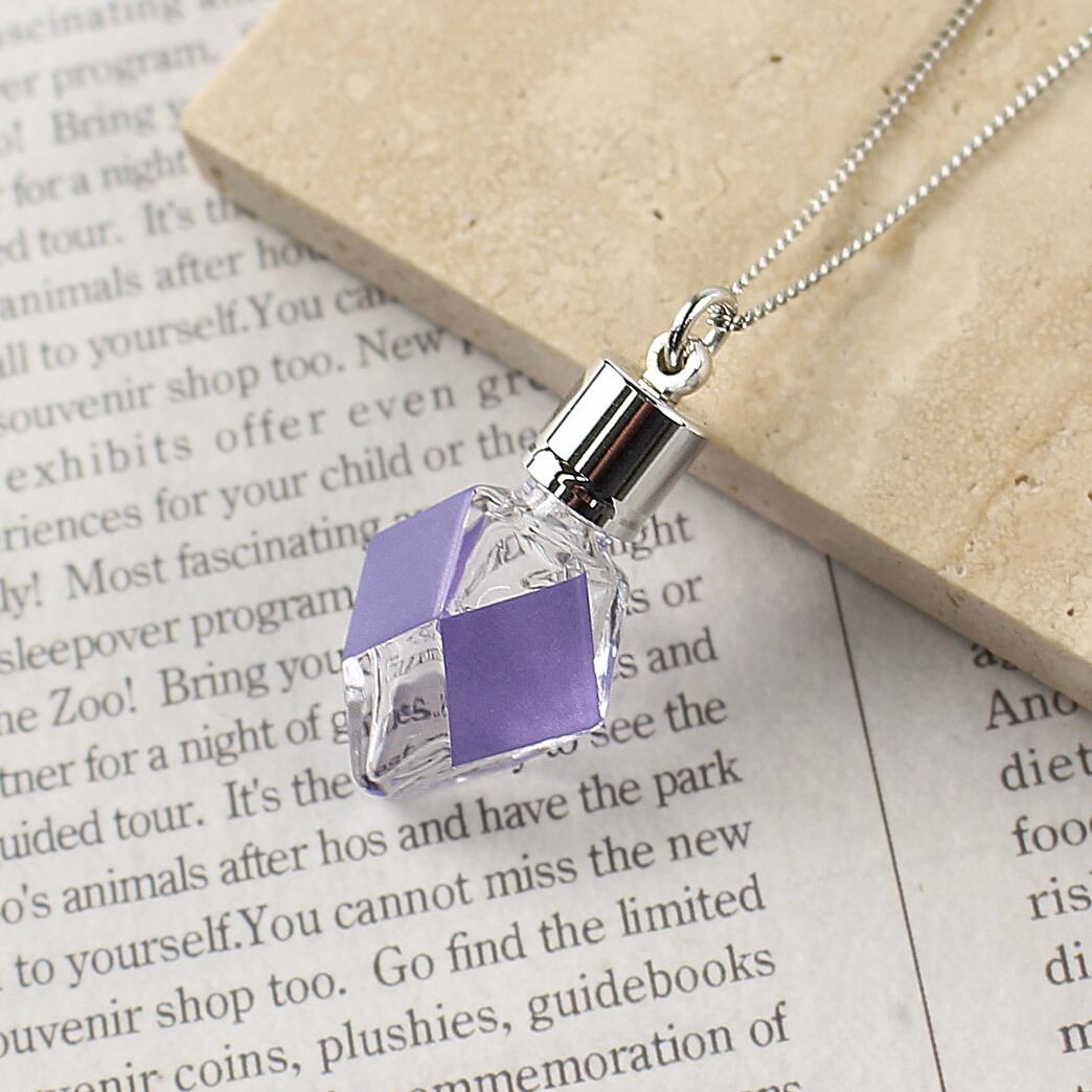 香るペンダント【ダイヤ・パープル】｜アロマペンダント｜香水
