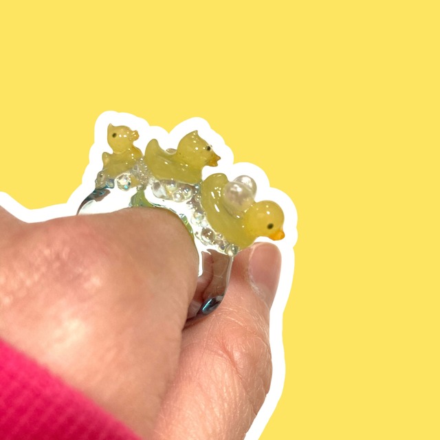 【1/18(日)21:00-1/21(水)12:00まで限定❣️】 FIGARO / あひる大名行列リング（11号）