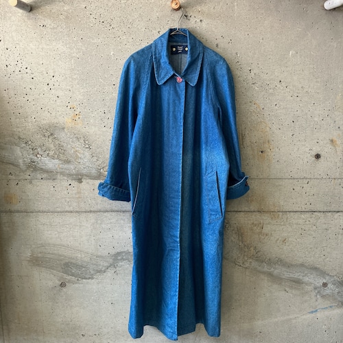 Denim long coat