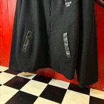 90s USA製 PLANET HOLLYWOOD / ウール×レザー スタジャン / ブラック / SOUTH COAST PLAZA 刺繍