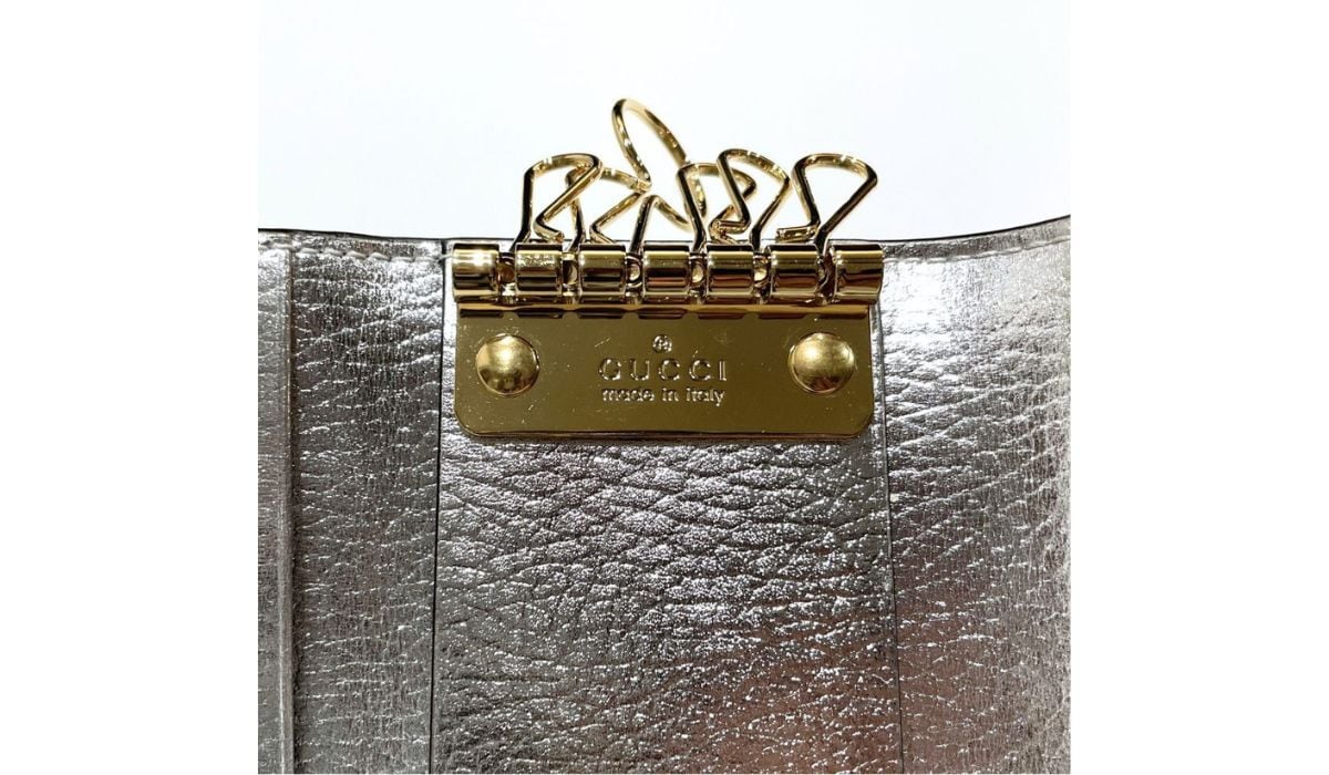 日本限定 GUCCI グッチ 6連キーケース GGマーモント バイカラー
