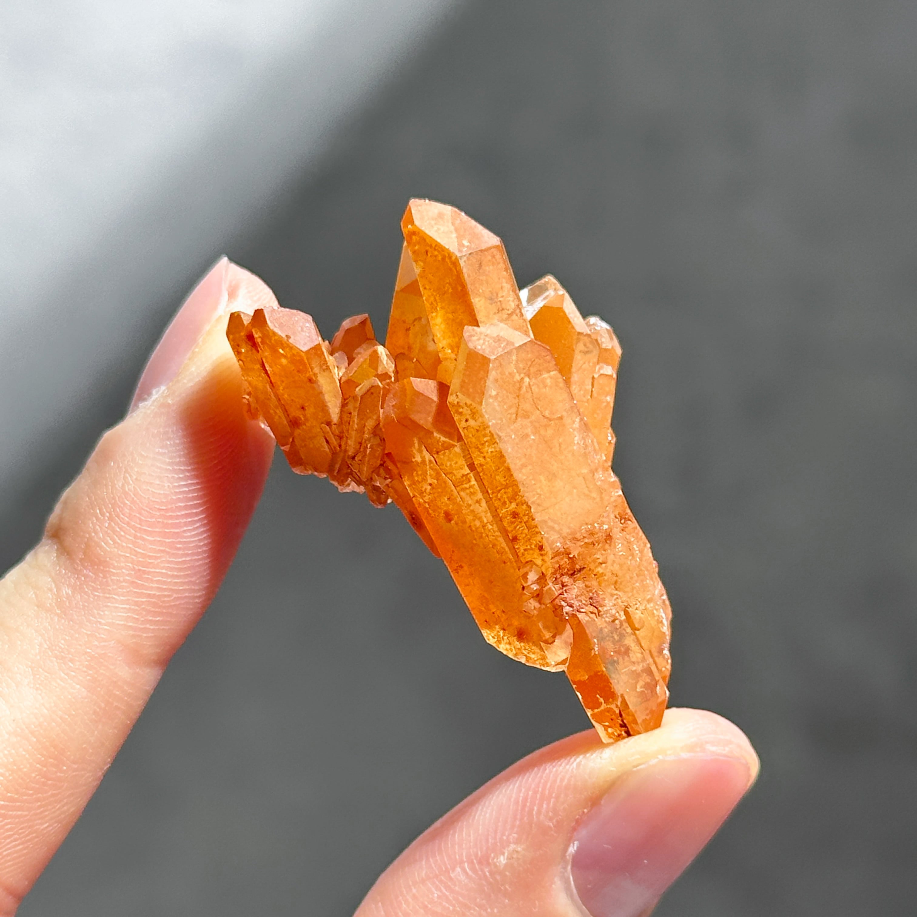 ミナスジェライス産タンジェリンクォーツ クラスター12◇ Tangerine Quartz ◇ 天然石・鉱物・パワーストーン