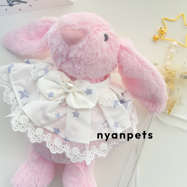 星のエプロン 猫 リボン すたい 猫グッズ 付け襟