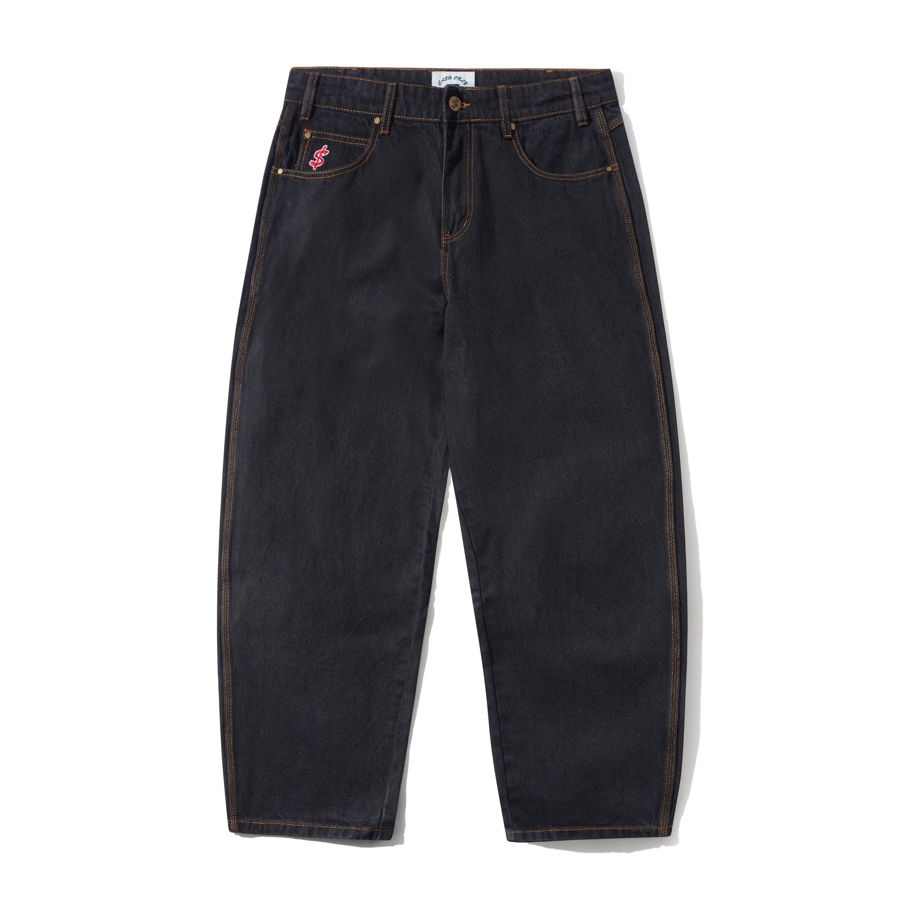 パンツ CASH ONLY BAGGY DENIM JEANS WASHED BLACK CASH ONLY / Logo Baggy Denim Jeans / Washed Black | GOOD TIMES