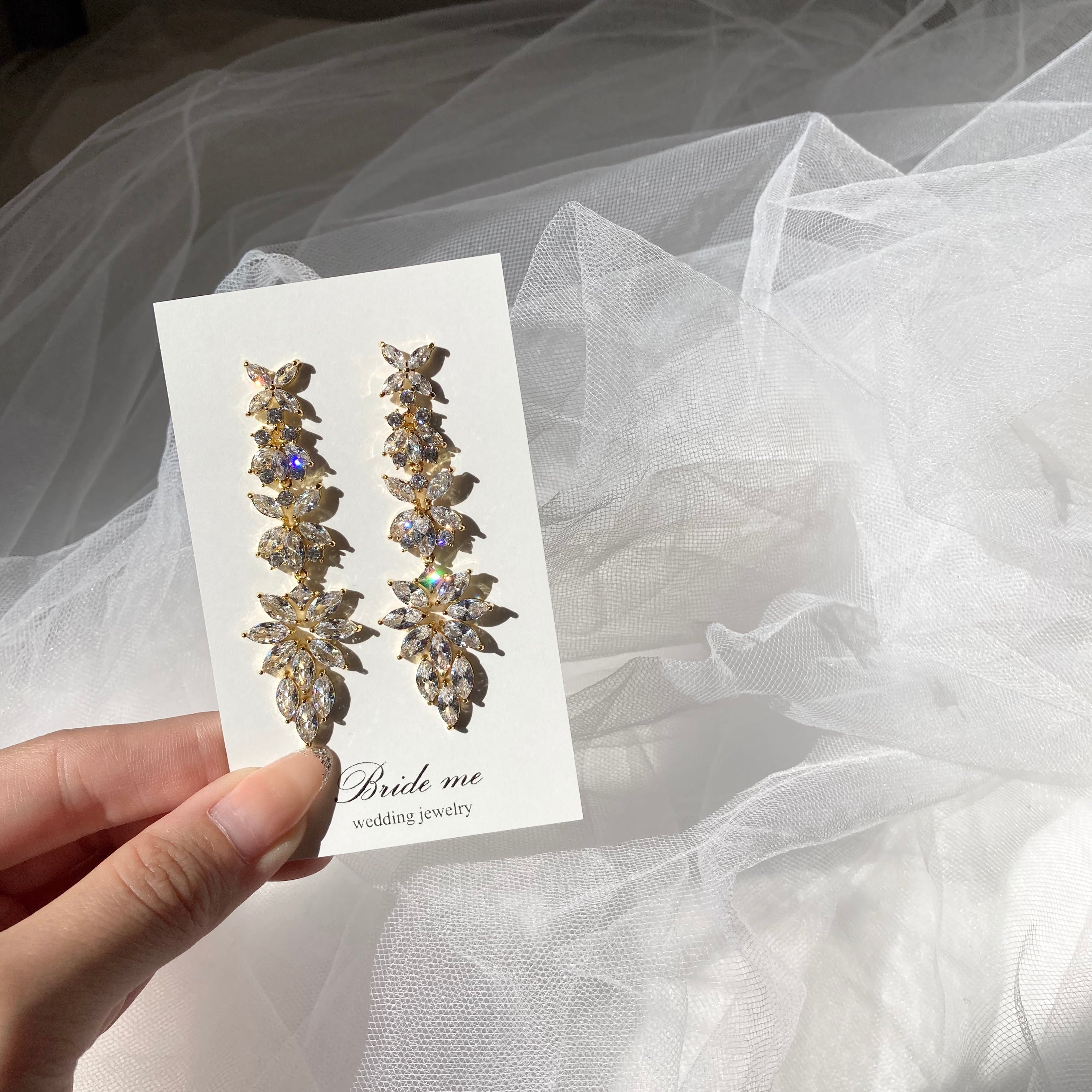 ZP-41】キュービックジルコニア ピアス | BRIDE ME