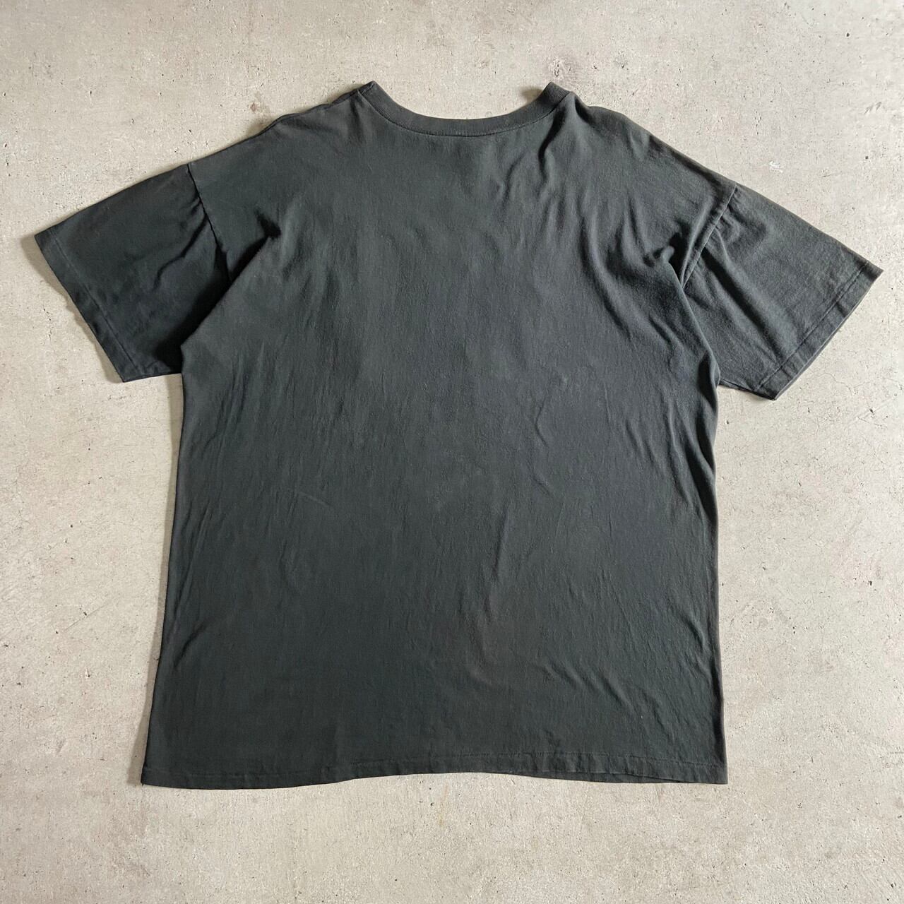 メンズTシャツ　オールドビンテージ90年代　すみ黒　シングルステッチ　バック刺繍
