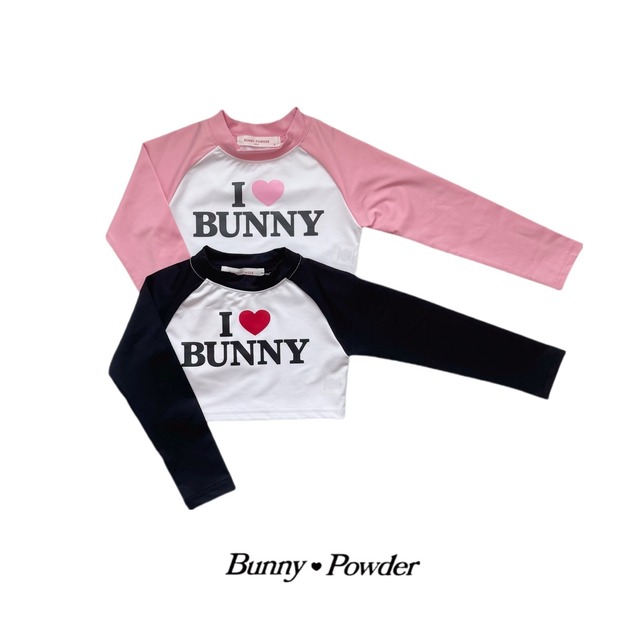 bunny powder［取寄］swim i love rash guard tee 알럽레쉬가드T