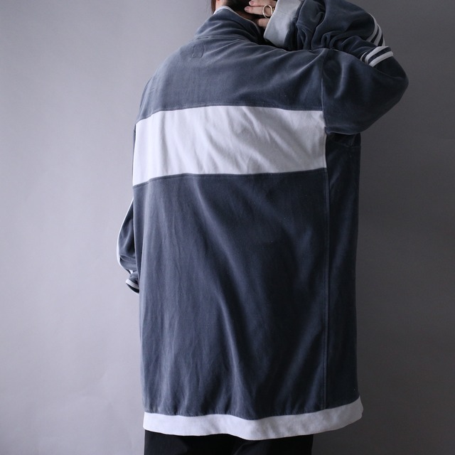 "adidas" super over silhouette velours track jacket