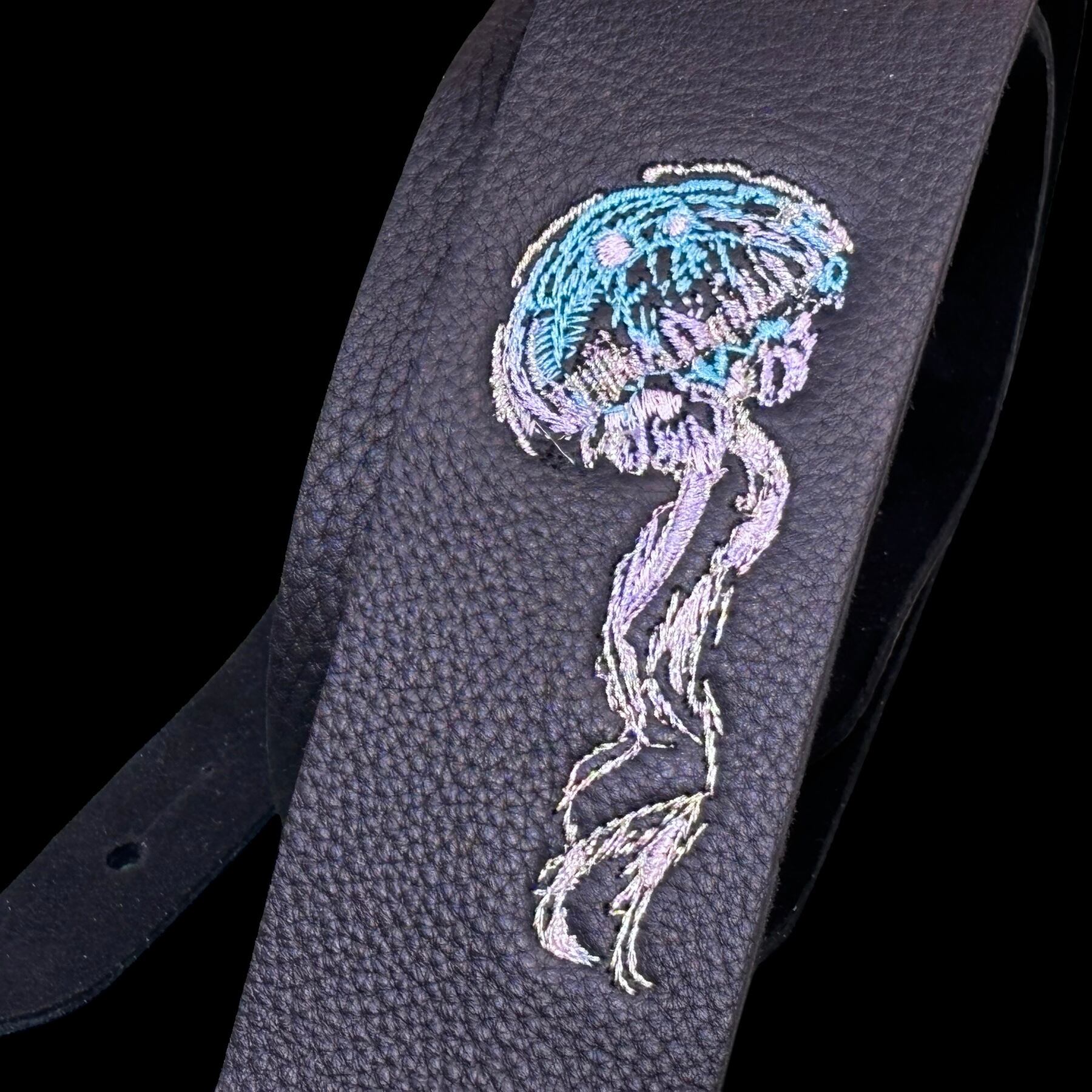 KLAPPERSTARR クラッペルスタッル シャギーラグ,ブルー/ハンドメイド LITEシリーズ】クラゲ BK | ギターストラップ専門店 Grande uomo