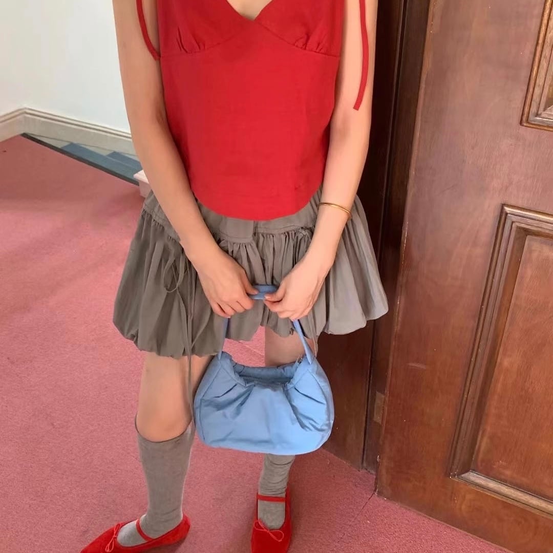 バルーンボリュームリボンスカート_ LN02779