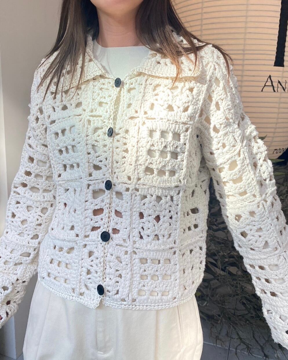 TODAYFUL Crochet Knit Shirts クロシェニットシャツ Ecru | planet3rd