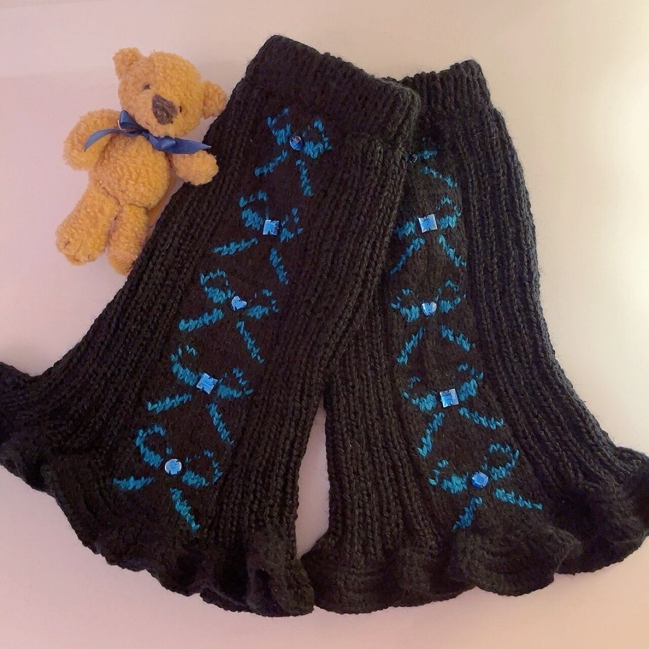 original ˚✧₊ side ribbon leg warmers