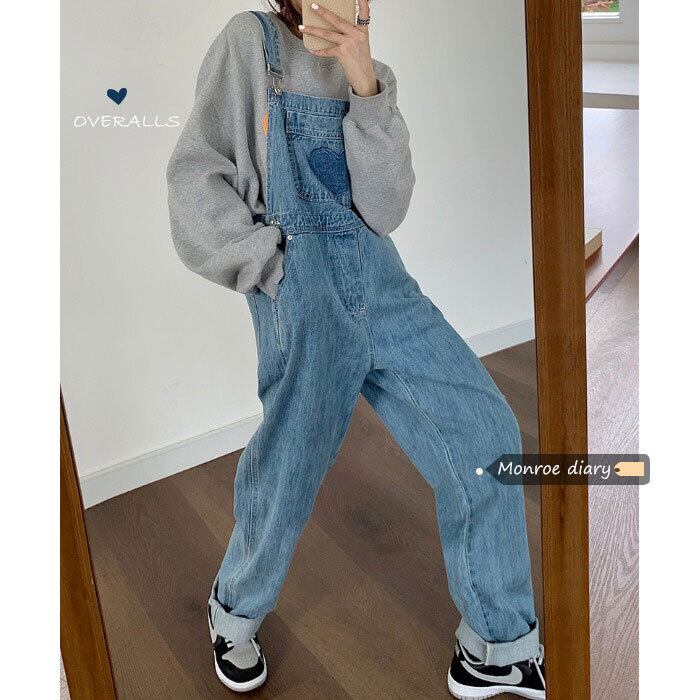 ジーンズ オーバーオール オータムウィンタールーズパンツ スリム 秋物 冬物 モンロー7043448743