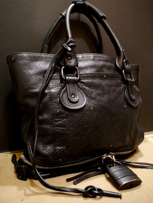 限定品◆Chloe クロエ メンズ パディントン A4対応 ビジネス可 レザー トート バッグ 黒◆