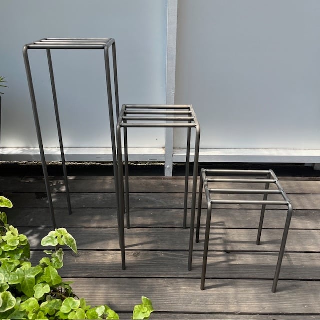 KNOP plant stands プランタースタンド アイアン 3個セット コンパクト