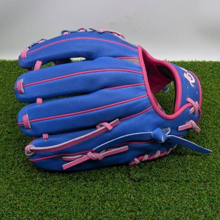 現品限り GECKO ブルー×ピンク 内野手用 11.5インチ 平裏ピンク US