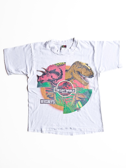 【160cm】VINTAGE 90's ジュラシックパーク プリントTシャツ【10482】※