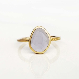 Blue Chalcedony / K18YG Ring（CR036-BC）