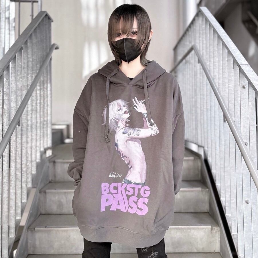 【黒野京×BACKSTAGE PASS コラボ】黒野京コラボパーカー  AGS2504 黒野京 パーカー ユニセックス サブカル 地雷系 ゆきむら