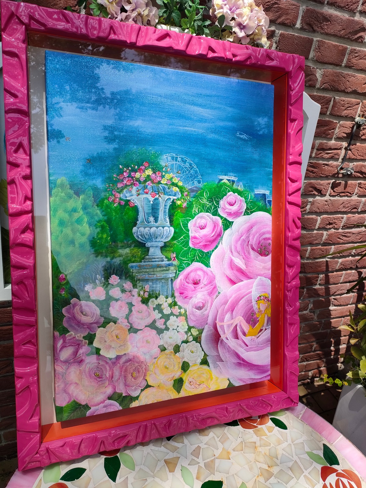 額付き！「ハウステンボスの空」画家:大宅広子 | Gallery Fairy Rose