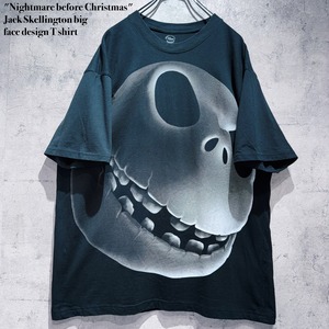 "Nightmare before Christmas"Jack Skellington big face design T shirt