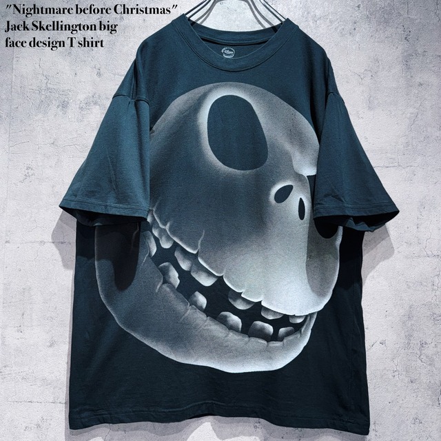 "Nightmare before Christmas"Jack Skellington big face design T shirt