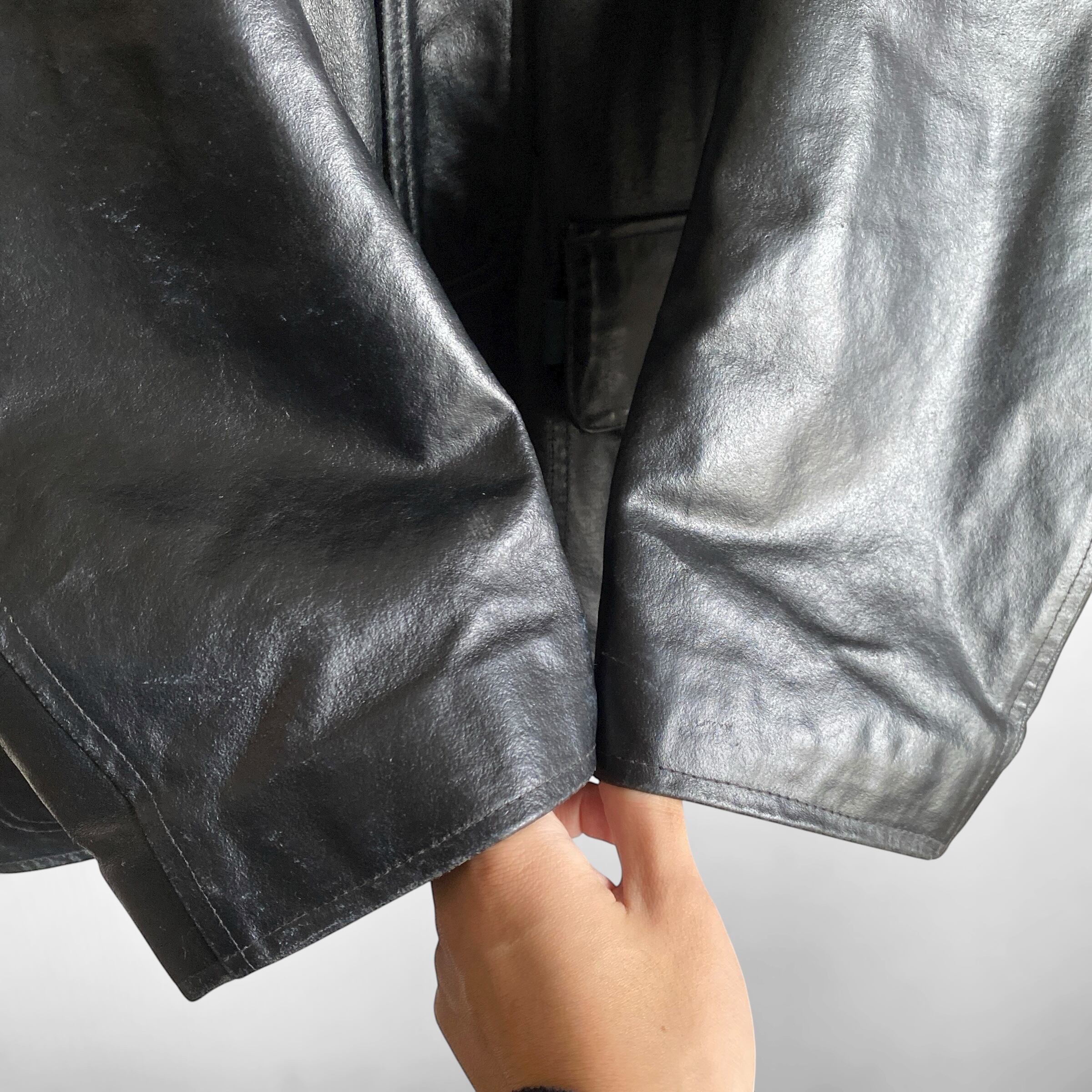 90s Paul Smith Jeans leather carcoat | CLOSE CLOTHES