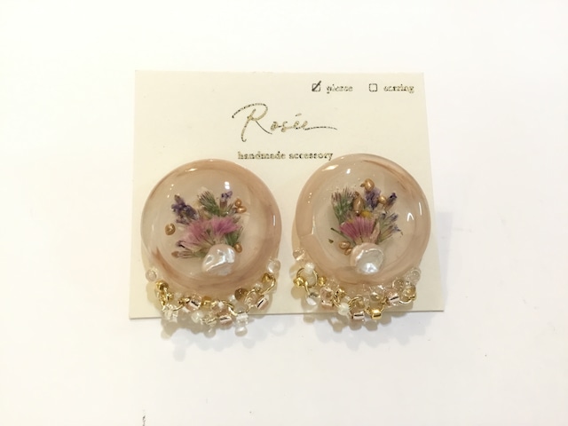 Rosee お花のじゃらじゃらピアス