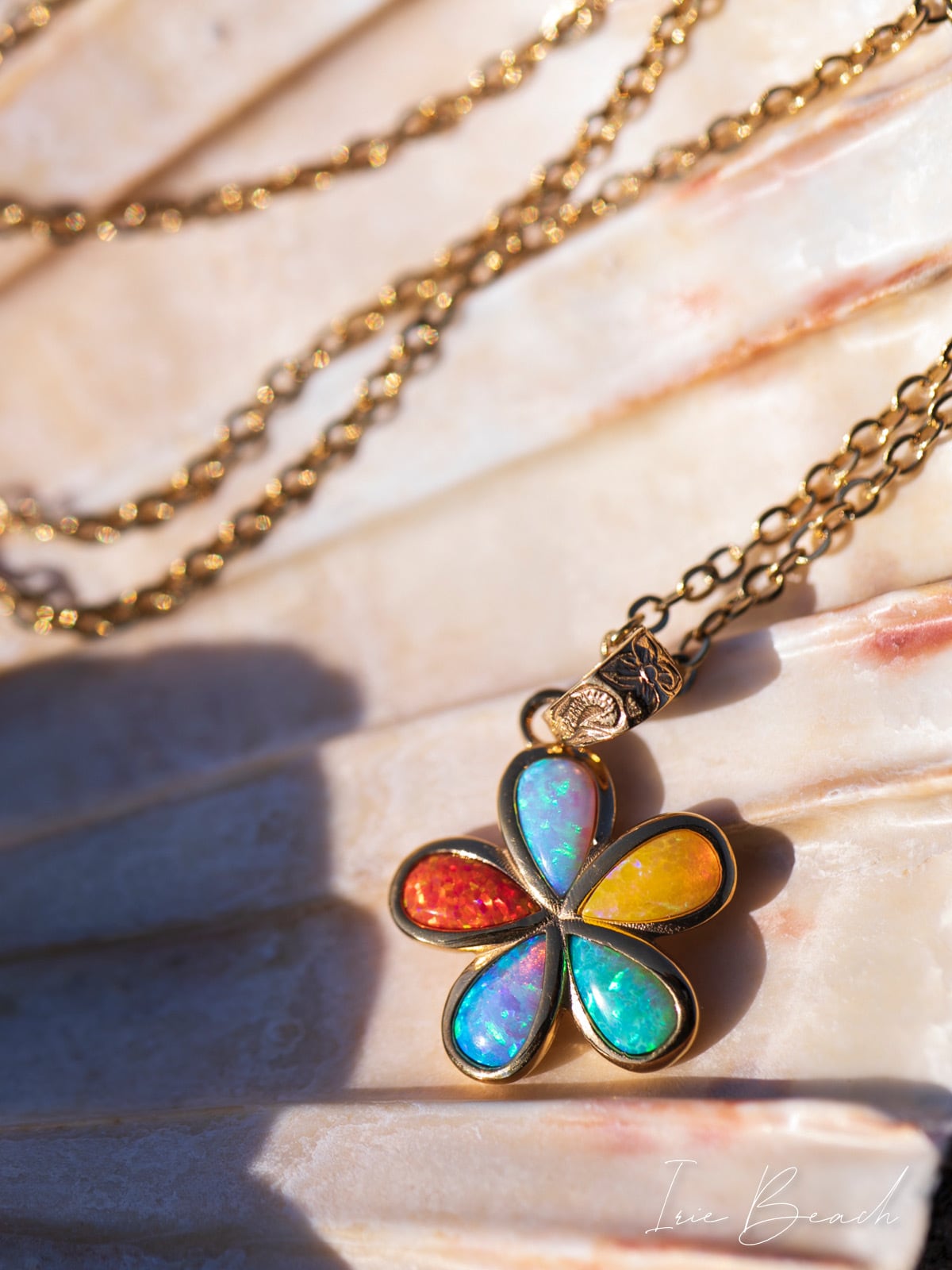 multicolor】Plumeria opal necklace | IRIEBEACH