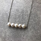 淡水パール シンプル ロングネックレス